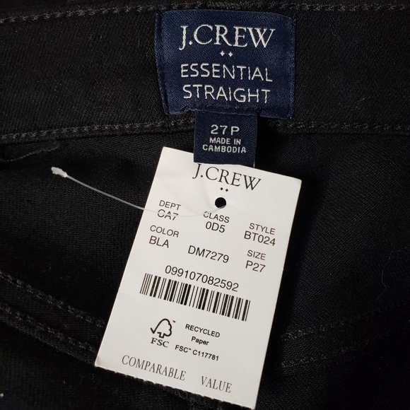 J. Crew | NWT Petite Essential Straight Jean in All-Day Stretch Women's 27P - Picture 5 of 8